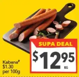 Supa Valu Kabana sausages offer