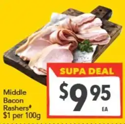 Supa Valu Middle Bacon Rashers offer