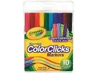 Officeworks Crayola Clicks Coloured Markers 10 Pack offer
