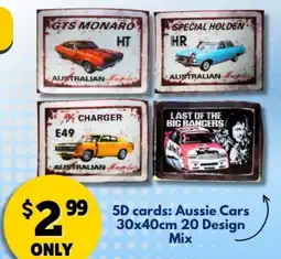 Choice The Discount Store 5D cards: Aussie Cars offer