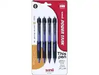 Officeworks Uniball Uni PowerTank Retractable Ballpoint Pens Blue 4 Pack offer