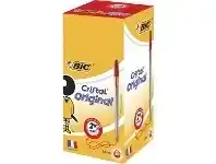 Officeworks BIC Cristal Ballpoint Pens Red 50 Pack offer