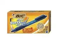 BIC SoftFeel Ballpoint Pens Blue 12 Pack
