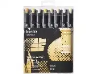 Officeworks Ironlak Tri-grip Twin Graphic Markers Yellowscale 8 Pack offer