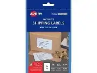 Officeworks Avery 1UP A6 Shipping Labels 25 Sheets offer