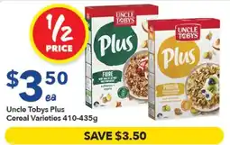 Ritchies Uncle Tobys Plus Cereal Varieties offer