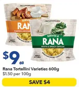Ritchies Rana Tortellini Varieties offer