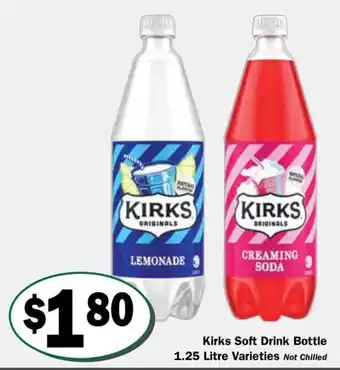Kirks Soft Drink Bottle Varieties