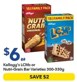 Ritchies Kellogg's LCMs or Nutri-Grain Bar Varieties offer