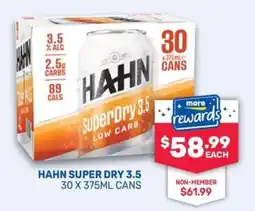 Bottlemart Hahn Super Dry 3.5 offer