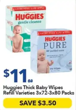Ritchies Huggies Thick Baby Wipes Refill Varieties offer