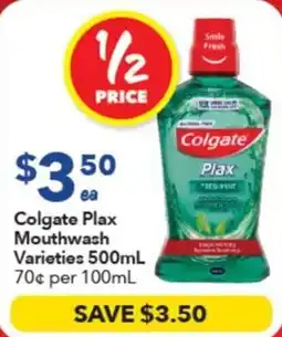 Ritchies Colgate Plax Mouthwash Varieties offer