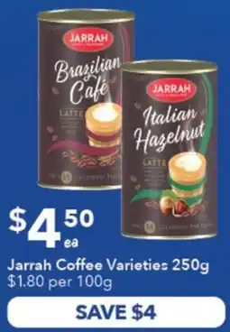 Ritchies Jarrah Coffee Varieties offer