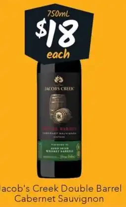 Ritchies Jacob's Creek Double Barrel Cabernet Sauvignon offer