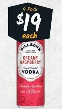 Ritchies Billson's Creamy Raspberry Vodka offer