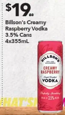 Ritchies Billson's Creamy Raspberry Vodka offer