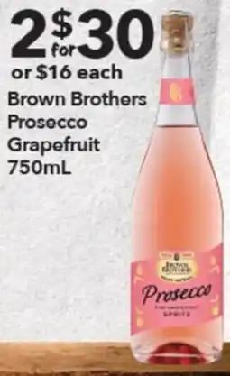 Ritchies Brown Brothers Prosecco Grapefruit offer