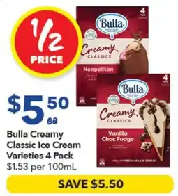 Ritchies Bulla Creamy Classic Ice Cream Varieties offer