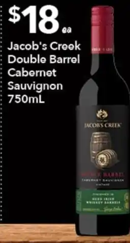 Ritchies Jacob's Creek Double Barrel Cabernet Sauvignon offer