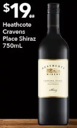 Ritchies Heathcote Cravens Place Shiraz offer
