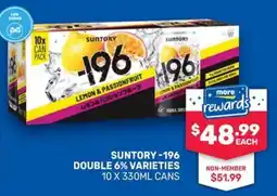 Bottlemart Suntory -196 Double 6% Varieties offer
