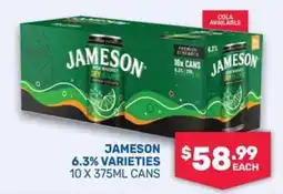 Bottlemart Jameson 6.3% Varieties offer
