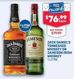 Bottlemart Jack Daniel's Tennessee Whiskey or Jameson Irish Whiskey offer