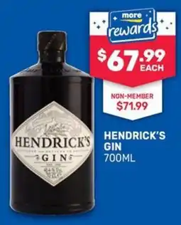 Bottlemart Hendrick's Gin offer