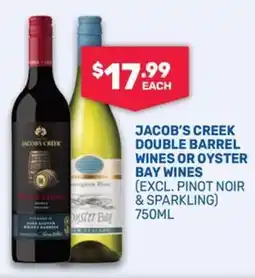 Bottlemart Jacob's Creek Double Barrel Wines or Oyster Bay Wines offer