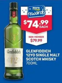 Bottlemart Glenfiddich 12yo Single Malt Scotch Whisky offer