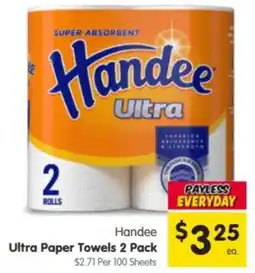 Spar Handee Ultra Paper Towels offer