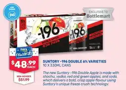 Bottlemart Suntory -196 Double Apple offer