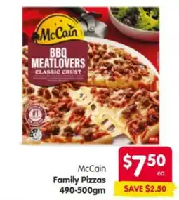Spar McCain Family Pizzas offer