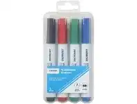 J.Burrows Whiteboard Markers Chisel Assorted 4 Pack