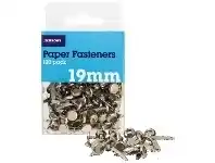 Officeworks J.Burrows 19mm Paper Fasteners Silvers 120 Pack offer