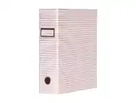 Officeworks Otto A4 Lever Arch File 70mm Foil Pink Stripe offer