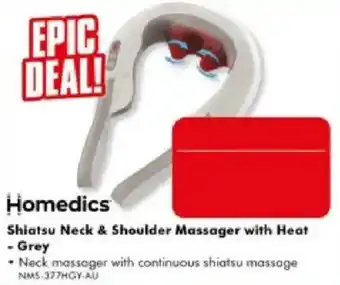 Homedics Shiatsu Neck & Shoulder Massager with Heat - Grey