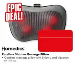 The Good Guys Homedics Cordless Shiatsu Massage Pillow offer