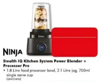 Ninja Stealth IQ Kitchen System Power Blender + Processor Pro