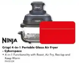 The Good Guys Ninja Crispi 4-in-1 Portable Glass Air Fryer - Cyberspace offer