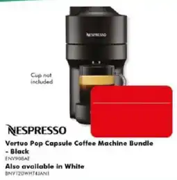 The Good Guys Nespresso Vertuo Pop Capsule Coffee Machine Bundle - Black offer
