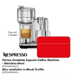 The Good Guys Nespresso Vertuo Creatista Capsule Coffee Machine - Stainless Steel offer