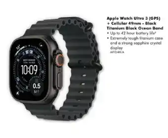 Apple Watch Ultra 3 (GPS) + Cellular 49mm - Black Titanium Black Ocean Band