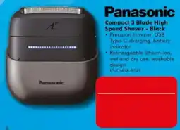The Good Guys Panasonic Compact 3 Blade High Speed Shaver - Black offer