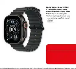 The Good Guys Apple Watch Ultra 3 (GPS) + Cellular 49mm - Black Titanium Black Ocean Band offer