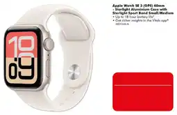 The Good Guys Apple Watch SE 3 (GPS) 40mm - Starlight Aluminium Case with Starlight Sport Band Small/Medium offer