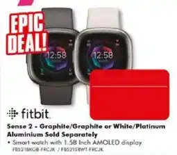 The Good Guys fitbit Sense 2 - Graphite/Graphite or White/Platinum Aluminium offer