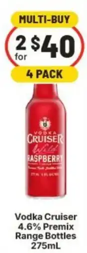 IGA Vodka Cruiser Wild Raspberry offer