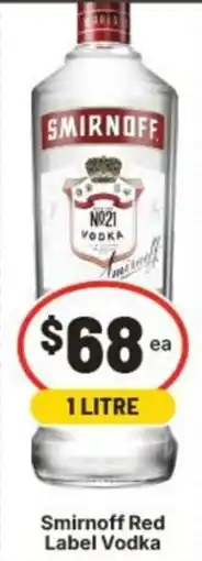 IGA Smirnoff Red Label Vodka offer
