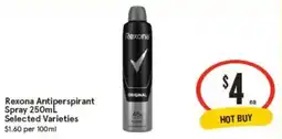IGA Rexona Antiperspirant Spray offer